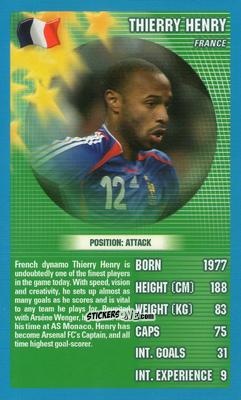Cromo Thierry Henry - World Football Stars 2006 n. 15 - Top Trumps