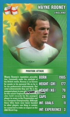 Figurina Wayne Rooney - World Football Stars 2006 n. 24 - Top Trumps