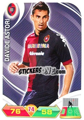 Cromo Davide Astori - Calciatori 2012-2013. Adrenalyn XL n. 36 - Panini