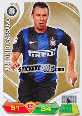 Cromo Antonio Cassano - Calciatori 2012-2013. Adrenalyn XL n. 132 - Panini