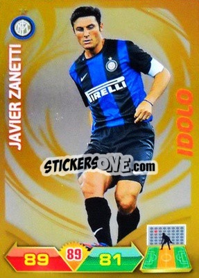 Figurina Javier Zanetti - Calciatori 2012-2013. Adrenalyn XL n. 136 - Panini