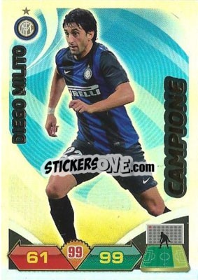 Cromo Diego Milito - Calciatori 2012-2013. Adrenalyn XL n. 140 - Panini
