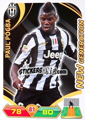 Figurina Paul Pogba - Calciatori 2012-2013. Adrenalyn XL n. 152 - Panini