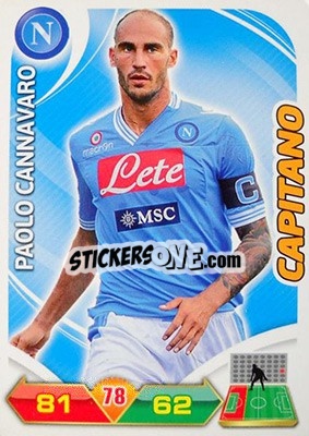 Cromo Paolo Cannavaro - Calciatori 2012-2013. Adrenalyn XL n. 208 - Panini