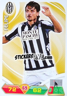 Figurina Felipe - Calciatori 2012-2013. Adrenalyn XL n. 318 - Panini