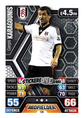 Figurina Giorgos Karagounis - English Premier League 2013-2014. Match Attax n. 120 - Topps