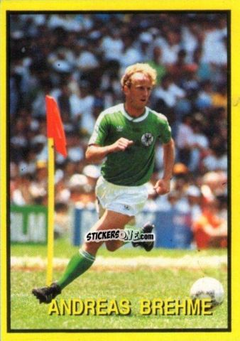 Cromo Andéas Brehme - Les Grands Joueurs d'Europe 1988 n. 34 - Vallardi