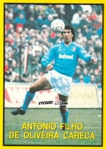 Sticker Antonio Filho De Oliveira Careca - Les Grands Joueurs d'Europe 1988 n. 80 - Vallardi