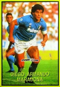Cromo Diego Armando Maradona - Les Grands Joueurs d'Europe 1988 n. 72 - Vallardi
