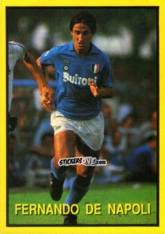 Cromo Fernando De Napoli - Les Grands Joueurs d'Europe 1988 n. 88 - Vallardi