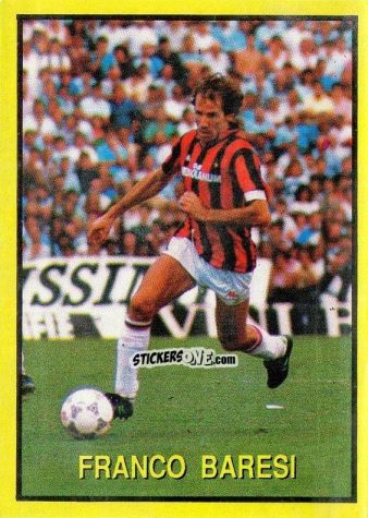 Sticker Franco Baresi - Les Grands Joueurs d'Europe 1988 n. 78 - Vallardi