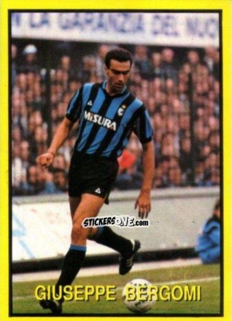 Cromo Giuseppe Bergomi - Les Grands Joueurs d'Europe 1988 n. 92 - Vallardi