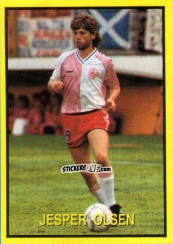 Figurina Jasper Olsen - Les Grands Joueurs d'Europe 1988 n. 2 - Vallardi