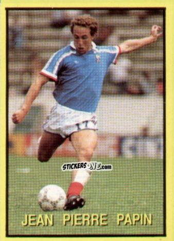 Cromo Jean-Pierre Papin - Les Grands Joueurs d'Europe 1988 n. 11 - Vallardi