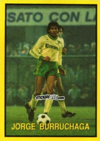 Figurina Jorge Burruchaga - Les Grands Joueurs d'Europe 1988 n. 24 - Vallardi