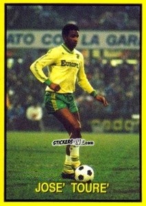 Sticker José Toure - Les Grands Joueurs d'Europe 1988 n. 27 - Vallardi