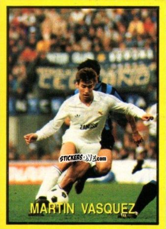 Sticker Martin Vasquez - Les Grands Joueurs d'Europe 1988 n. 114 - Vallardi