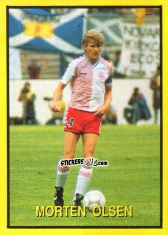 Figurina Morten Olsen - Les Grands Joueurs d'Europe 1988 n. 1 - Vallardi