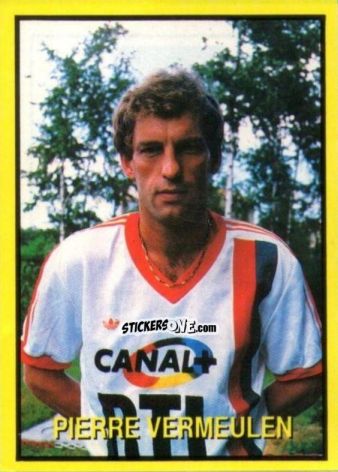 Sticker Pierre Vermeule - Les Grands Joueurs d'Europe 1988 n. 15 - Vallardi