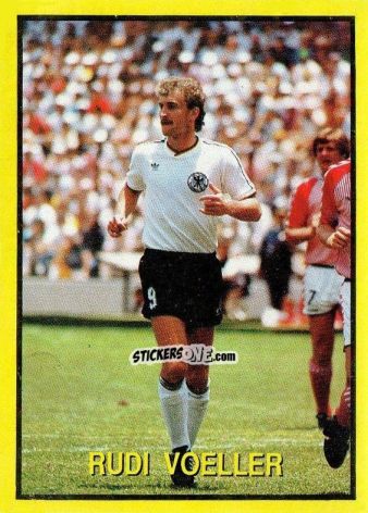 Cromo Rudi Voeller - Les Grands Joueurs d'Europe 1988 n. 84 - Vallardi