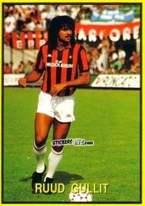 Cromo Ruud Gullit - Les Grands Joueurs d'Europe 1988 n. 71 - Vallardi