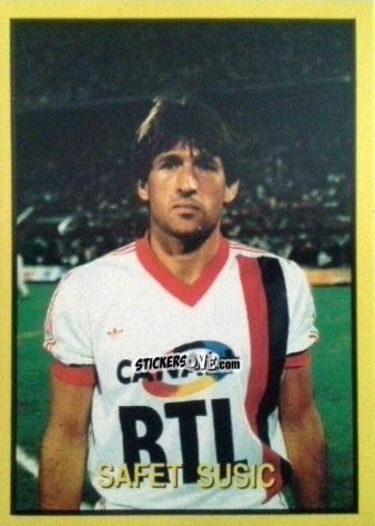 Figurina Safet Susic - Les Grands Joueurs d'Europe 1988 n. 10 - Vallardi