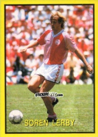 Figurina Soren Lerby - Les Grands Joueurs d'Europe 1988 n. 5 - Vallardi