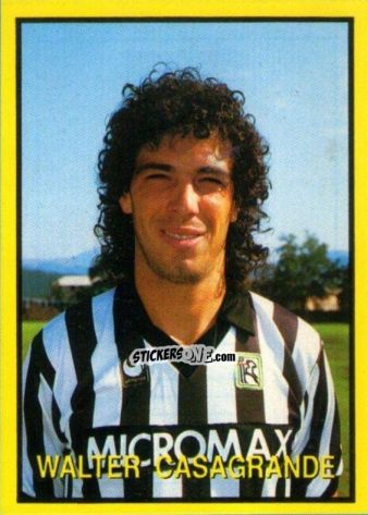 Cromo Walter Casagrande - Les Grands Joueurs d'Europe 1988 n. 94 - Vallardi
