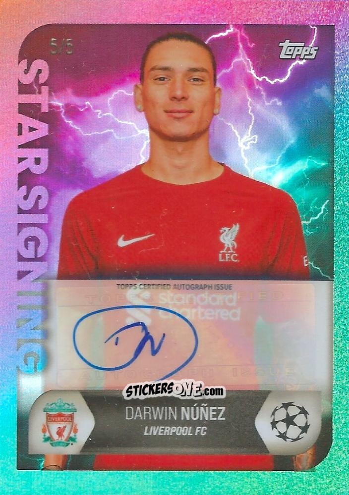 Figurina Darwin Nunez - On-Demand UEFA Summer Signings 2022-2023 n. A6-f - Topps