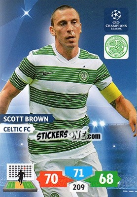 Figurina Scott Brown - UEFA Champions League 2013-2014. Adrenalyn XL n. 113 - Panini