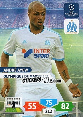 Cromo André Ayew - UEFA Champions League 2013-2014. Adrenalyn XL n. 215 - Panini