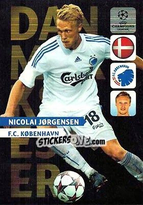 Cromo Nicolai Jørgensen - UEFA Champions League 2013-2014. Adrenalyn XL n. 375 - Panini
