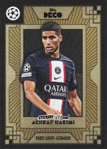 Figurina Achraf Hakimi - Deco UEFA 2022-2023 n. 1 - Topps