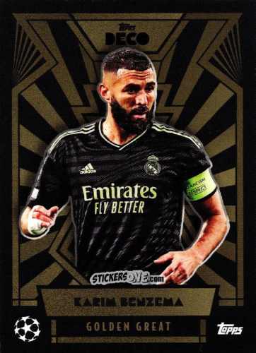Figurina Karim Benzema - Deco UEFA 2022-2023 n. 114 - Topps