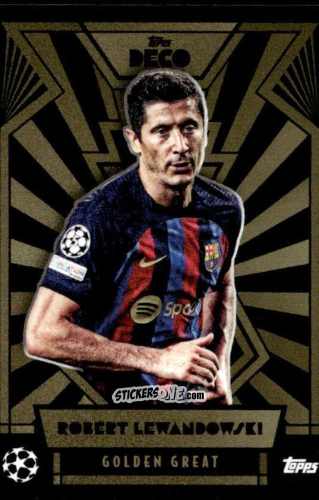 Sticker Robert Lewandowski - Deco UEFA 2022-2023 n. 121 - Topps