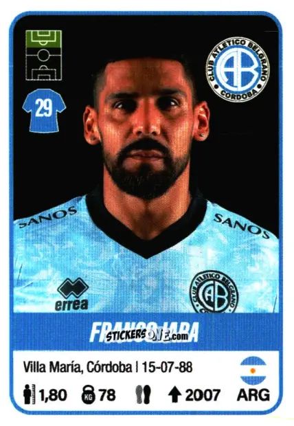 Cromo Franco Jara - Fútbol Argentino 2023 n. 101 - Panini