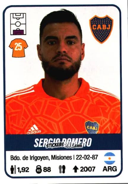 Figurina Sergio Romero - Fútbol Argentino 2023 n. 107 - Panini