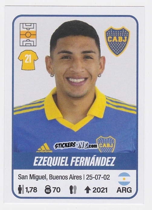 Figurina Ezequiel Fernández - Fútbol Argentino 2023 n. 113 - Panini