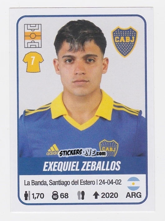 Figurina Exequiel Zeballos - Fútbol Argentino 2023 n. 118 - Panini