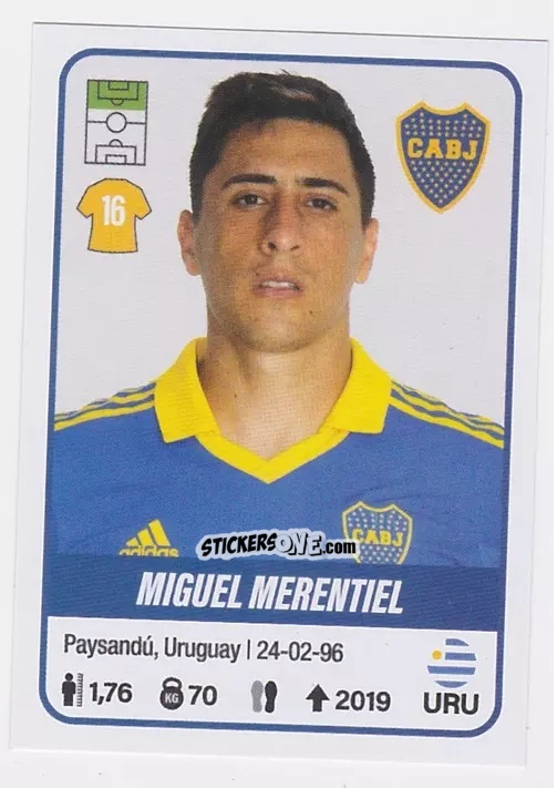 Figurina Miguel Merentiel - Fútbol Argentino 2023 n. 121 - Panini