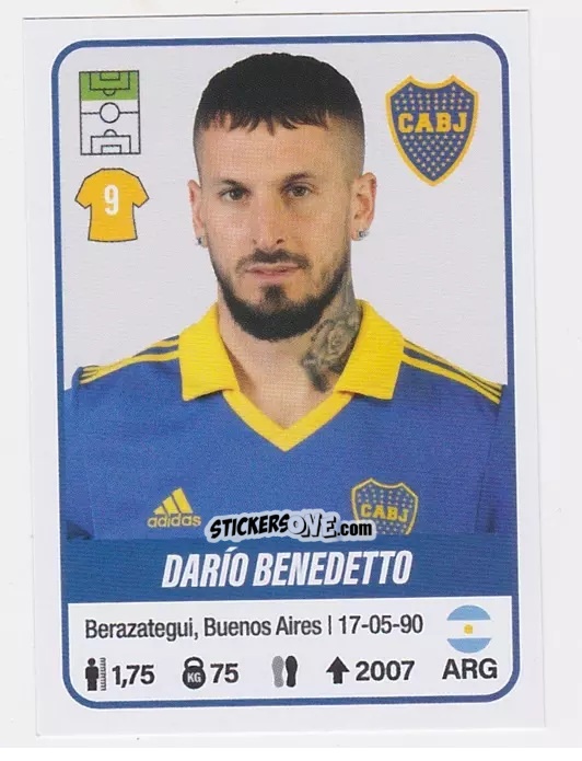 Figurina Darío Benedetto - Fútbol Argentino 2023 n. 122 - Panini
