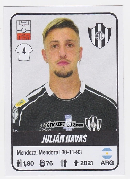 Figurina Julián Navas - Fútbol Argentino 2023 n. 128 - Panini