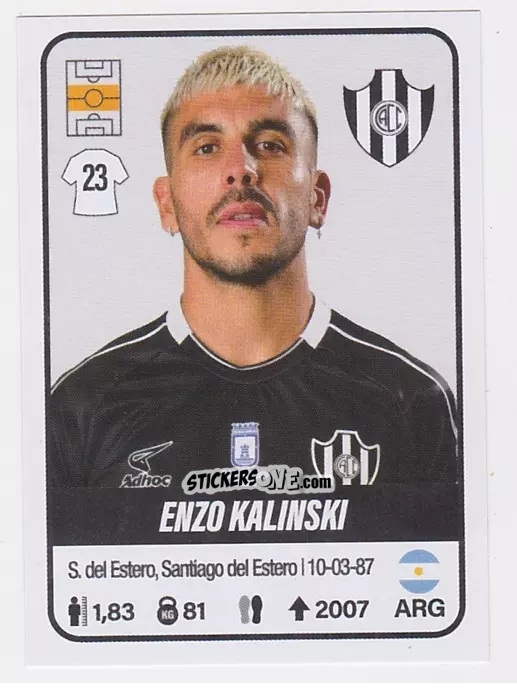 Figurina Enzo Kalinski - Fútbol Argentino 2023 n. 133 - Panini
