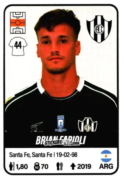 Figurina Brian Farioli - Fútbol Argentino 2023 n. 134 - Panini