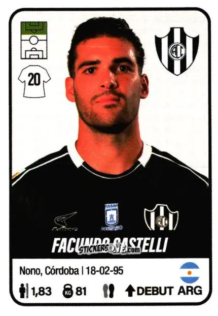 Figurina Facundo Castelli - Fútbol Argentino 2023 n. 136 - Panini