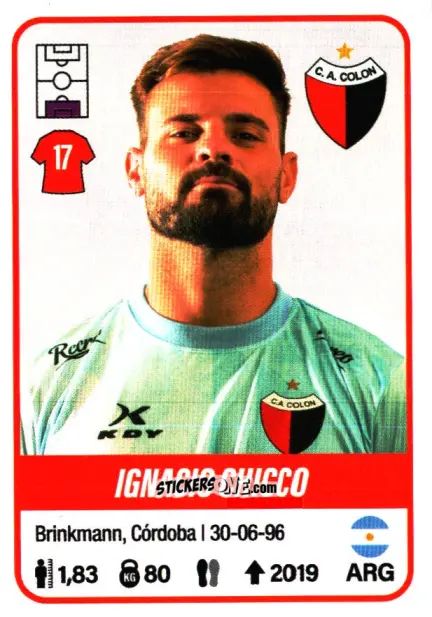 Cromo Ignacio Chicco - Fútbol Argentino 2023 n. 141 - Panini