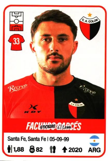 Cromo Facundo Garcés - Fútbol Argentino 2023 n. 143 - Panini
