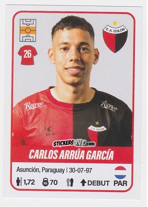 Cromo Carlos Arrua García - Fútbol Argentino 2023 n. 151 - Panini