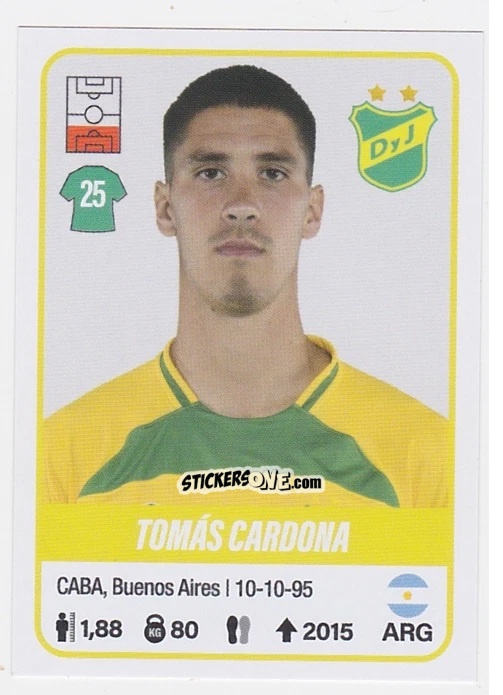 Figurina Tomás Cardona - Fútbol Argentino 2023 n. 159 - Panini