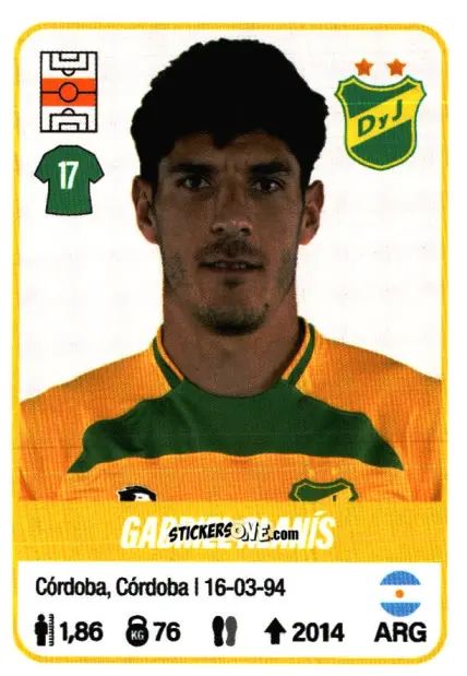 Sticker Gabriel Alanís - Fútbol Argentino 2023 n. 164 - Panini